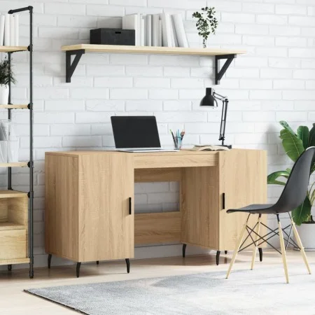 Schreibtisch aus Sonoma-Eichenholzwerkstoff, 140 x 50 x 75 cm von vidaXL, Schreibtische - Ref: Foro24-829567, Preis: 118,71 €...