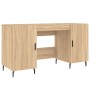 Schreibtisch aus Sonoma-Eichenholzwerkstoff, 140 x 50 x 75 cm von vidaXL, Schreibtische - Ref: Foro24-829567, Preis: 120,15 €...