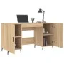 Schreibtisch aus Sonoma-Eichenholzwerkstoff, 140 x 50 x 75 cm von vidaXL, Schreibtische - Ref: Foro24-829567, Preis: 118,71 €...
