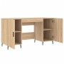 Schreibtisch aus Sonoma-Eichenholzwerkstoff, 140 x 50 x 75 cm von vidaXL, Schreibtische - Ref: Foro24-829567, Preis: 120,15 €...