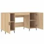 Schreibtisch aus Sonoma-Eichenholzwerkstoff, 140 x 50 x 75 cm von vidaXL, Schreibtische - Ref: Foro24-829567, Preis: 118,71 €...