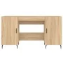 Schreibtisch aus Sonoma-Eichenholzwerkstoff, 140 x 50 x 75 cm von vidaXL, Schreibtische - Ref: Foro24-829567, Preis: 118,71 €...