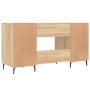 Schreibtisch aus Sonoma-Eichenholzwerkstoff, 140 x 50 x 75 cm von vidaXL, Schreibtische - Ref: Foro24-829567, Preis: 120,15 €...