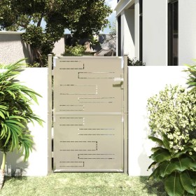 Puerta de jardín de acero inoxidable 100x150 cm