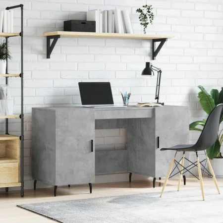 Concrete gray engineered wood desk 140x50x75 cm by vidaXL, Desks - Ref: Foro24-829568, Price: 118,64 €, Discount: %