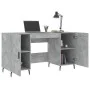 Betongrauer Schreibtisch aus Holzwerkstoff, 140 x 50 x 75 cm von vidaXL, Schreibtische - Ref: Foro24-829568, Preis: 118,47 €,...