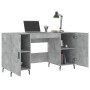 Escritorio madera de ingeniería gris hormigón 140x50x75 cm de vidaXL, Escritorios - Ref: Foro24-829568, Precio: 120,00 €, Des...