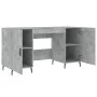 Betongrauer Schreibtisch aus Holzwerkstoff, 140 x 50 x 75 cm von vidaXL, Schreibtische - Ref: Foro24-829568, Preis: 118,47 €,...