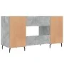 Betongrauer Schreibtisch aus Holzwerkstoff, 140 x 50 x 75 cm von vidaXL, Schreibtische - Ref: Foro24-829568, Preis: 118,47 €,...