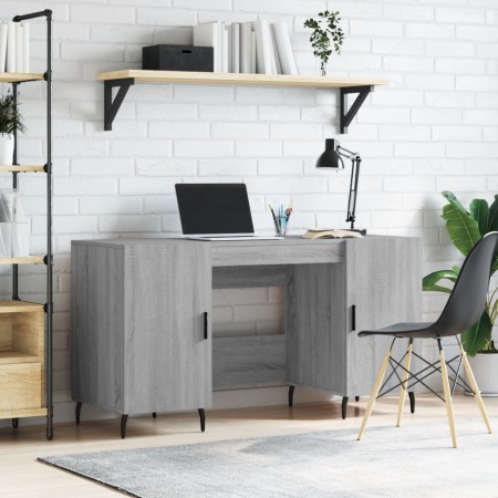 Engineered wood gray Sonoma desk 140x50x75 cm by vidaXL, Desks - Ref: Foro24-829570, Price: 123,07 €, Discount: %