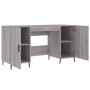 Engineered wood gray Sonoma desk 140x50x75 cm by vidaXL, Desks - Ref: Foro24-829570, Price: 123,07 €, Discount: %