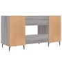 Engineered wood gray Sonoma desk 140x50x75 cm by vidaXL, Desks - Ref: Foro24-829570, Price: 123,07 €, Discount: %