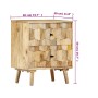 Mesita de noche de madera maciza de mango 40x30x50 cm