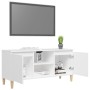 TV-Schrank mit Massivholzbeinen weiß 103,5x35x50 cm von vidaXL, TV-Möbel - Ref: Foro24-805959, Preis: 77,20 €, Rabatt: %