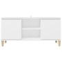 TV-Schrank mit Massivholzbeinen weiß 103,5x35x50 cm von vidaXL, TV-Möbel - Ref: Foro24-805959, Preis: 77,20 €, Rabatt: %