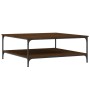 Oak brown engineered wood coffee table 100x100x40 cm by vidaXL, Coffee table - Ref: Foro24-832847, Price: 85,11 €, Discount: %