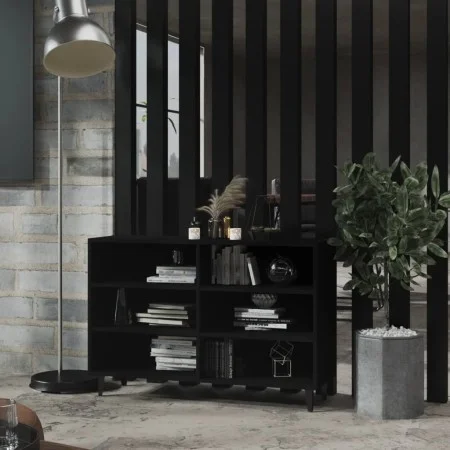 Aparador de madera contrachapada negro 103,5x35x70 cm de vidaXL, Aparadores - Ref: Foro24-806041, Precio: 70,14 €, Descuento: %