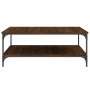 Oak brown engineered wood coffee table 100x100x40 cm by vidaXL, Coffee table - Ref: Foro24-832847, Price: 85,11 €, Discount: %