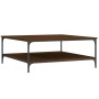 Oak brown engineered wood coffee table 100x100x40 cm by vidaXL, Coffee table - Ref: Foro24-832847, Price: 85,11 €, Discount: %