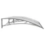 Türvordach aus grauem Polycarbonat 150x100 cm von vidaXL, Markisen - Ref: Foro24-153570, Preis: 80,37 €, Rabatt: %