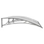Türvordach aus grauem Polycarbonat 150x100 cm von vidaXL, Markisen - Ref: Foro24-153570, Preis: 74,39 €, Rabatt: %