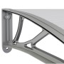Türvordach aus grauem Polycarbonat 150x100 cm von vidaXL, Markisen - Ref: Foro24-153570, Preis: 74,39 €, Rabatt: %