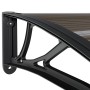 Schwarzes Polycarbonat-Türvordach 300x100 cm von vidaXL, Markisen - Ref: Foro24-153575, Preis: 103,21 €, Rabatt: %