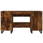Smoked oak engineered wood desk 140x50x75 cm by vidaXL, Desks - Ref: Foro24-829577, Price: 129,69 €, Discount: %