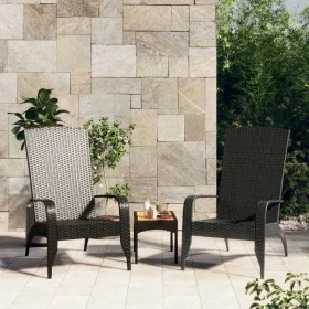 Schwarzer Adirondack-Gartenstuhl aus synthetischem Rattan von vidaXL, Gartenstühle - Ref: Foro24-319694, Preis: 104,52 €, Rab...