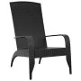 Schwarzer Adirondack-Gartenstuhl aus synthetischem Rattan von vidaXL, Gartenstühle - Ref: Foro24-319694, Preis: 105,56 €, Rab...