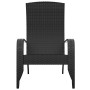 Schwarzer Adirondack-Gartenstuhl aus synthetischem Rattan von vidaXL, Gartenstühle - Ref: Foro24-319694, Preis: 108,48 €, Rab...
