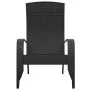 Schwarzer Adirondack-Gartenstuhl aus synthetischem Rattan von vidaXL, Gartenstühle - Ref: Foro24-319694, Preis: 105,56 €, Rab...