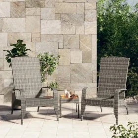 Grauer Adirondack-Gartenstuhl aus synthetischem Rattan von vidaXL, Gartenstühle - Ref: Foro24-319695, Preis: 101,95 €, Rabatt: %