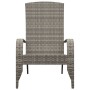 Silla de jardín Adirondack ratán sintético gris de vidaXL, Sillas de jardín - Ref: Foro24-319695, Precio: 113,47 €