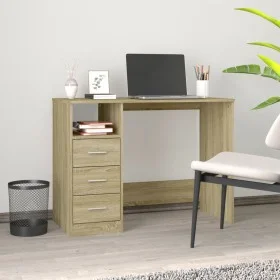 Sonoma Schreibtisch mit Schublade aus Sperrholz 102x50x76 cm von vidaXL, Schreibtische - Ref: Foro24-823035, Preis: 81,42 €, ...