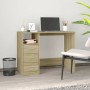 Escritorio cajones madera contrachapada Sonoma 102x50x76 cm de vidaXL, Escritorios - Ref: Foro24-823035, Precio: 84,69 €, Des...