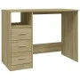 Sonoma Schreibtisch mit Schublade aus Sperrholz 102x50x76 cm von vidaXL, Schreibtische - Ref: Foro24-823035, Preis: 81,42 €, ...