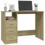 Sonoma Schreibtisch mit Schublade aus Sperrholz 102x50x76 cm von vidaXL, Schreibtische - Ref: Foro24-823035, Preis: 81,42 €, ...