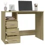Sonoma Schreibtisch mit Schublade aus Sperrholz 102x50x76 cm von vidaXL, Schreibtische - Ref: Foro24-823035, Preis: 81,42 €, ...