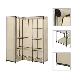 Cremefarbener Eckschrank 130x87x169 cm von vidaXL, Kleiderschränke - Ref: Foro24-282451, Preis: 52,05 €, Rabatt: %