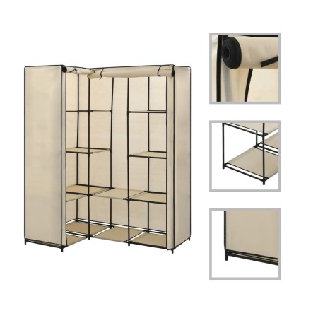 Cremefarbener Eckschrank 130x87x169 cm von vidaXL, Kleiderschränke - Ref: Foro24-282451, Preis: 51,01 €, Rabatt: %
