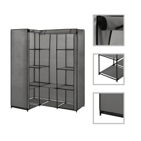 Gray corner cabinet 130x87x169 cm by vidaXL, Wardrobes - Ref: Foro24-282452, Price: 56,77 €, Discount: %
