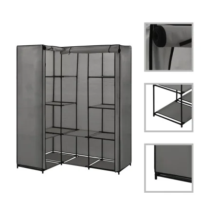 Grauer Eckschrank 130x87x169 cm von vidaXL, Kleiderschränke - Ref: Foro24-282452, Preis: 55,78 €, Rabatt: %