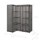 Grauer Eckschrank 130x87x169 cm von vidaXL, Kleiderschränke - Ref: Foro24-282452, Preis: 56,77 €, Rabatt: %