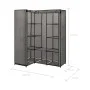 Grauer Eckschrank 130x87x169 cm von vidaXL, Kleiderschränke - Ref: Foro24-282452, Preis: 55,78 €, Rabatt: %