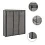 Wardrobe with compartments and rods gray fabric 150x45x175 cm by vidaXL, Wardrobes - Ref: Foro24-282456, Price: 44,01 €, Disc...