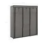 Armario con compartimentos y varillas tela gris 150x45x175 cm de vidaXL, Armarios roperos - Ref: Foro24-282456, Precio: 44,75...