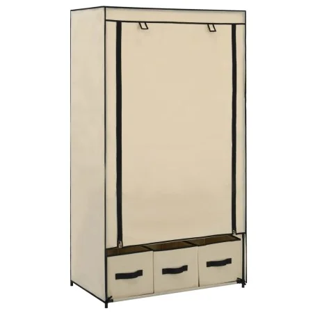 Armario de tela color crema 87x49x159 cm de vidaXL, Armarios roperos - Ref: Foro24-282459, Precio: 49,92 €, Descuento: %