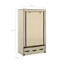 Armario de tela color crema 87x49x159 cm de vidaXL, Armarios roperos - Ref: Foro24-282459, Precio: 49,92 €, Descuento: %