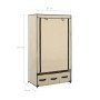Kleiderschrank aus cremefarbenem Stoff, 87 x 49 x 159 cm von vidaXL, Kleiderschränke - Ref: Foro24-282459, Preis: 53,29 €, Ra...
